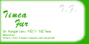 timea fur business card